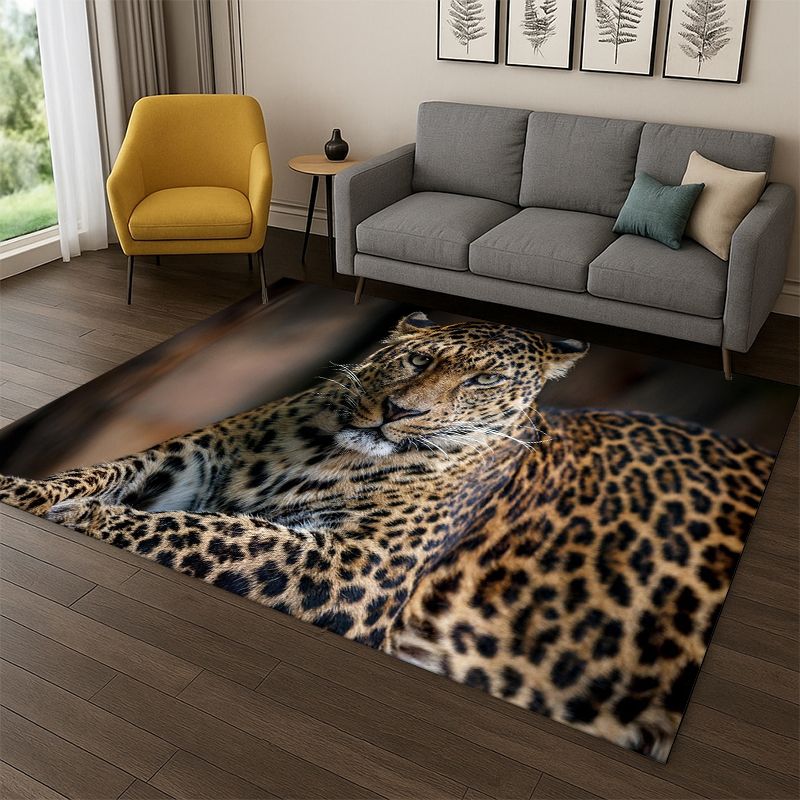 Kids Outdoor Area - Leopard Cheetah Beast Animal Carpet Rug