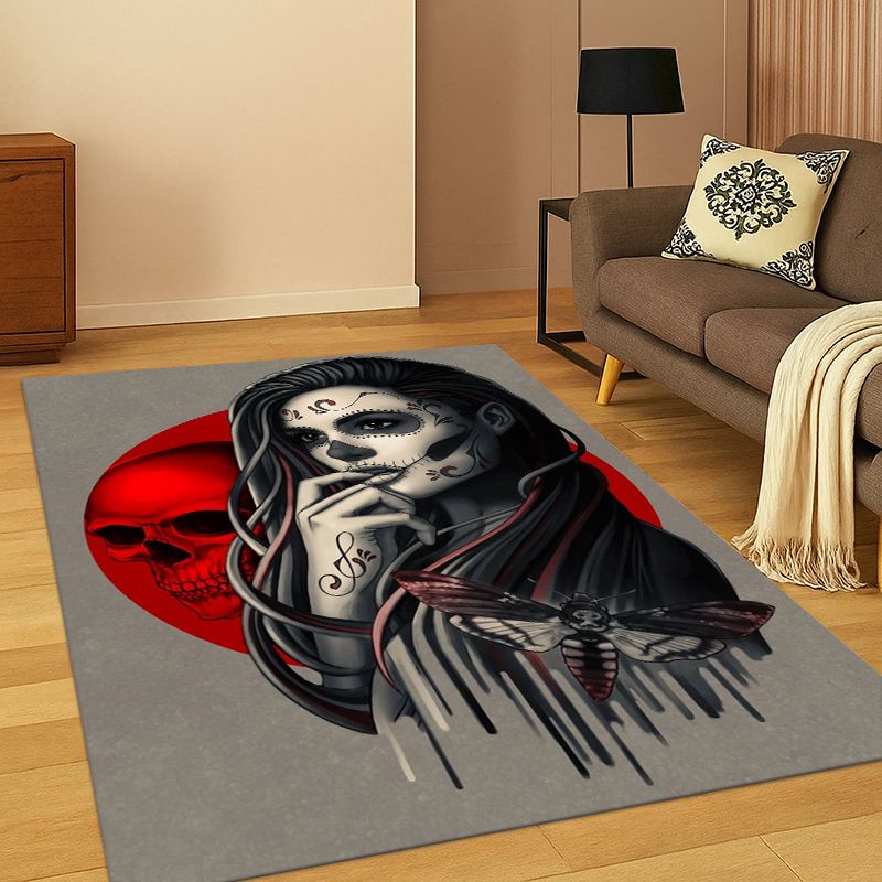 Gothic Skull Dead Girl Cartoon - Kids Outdoor Area ulasan dan harga