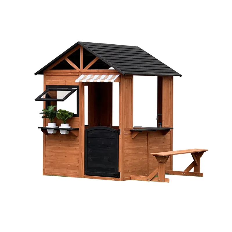 Wooden Dollhouse for Kids Four - Kids Outdoor Climbing Frame ulasan dan harga