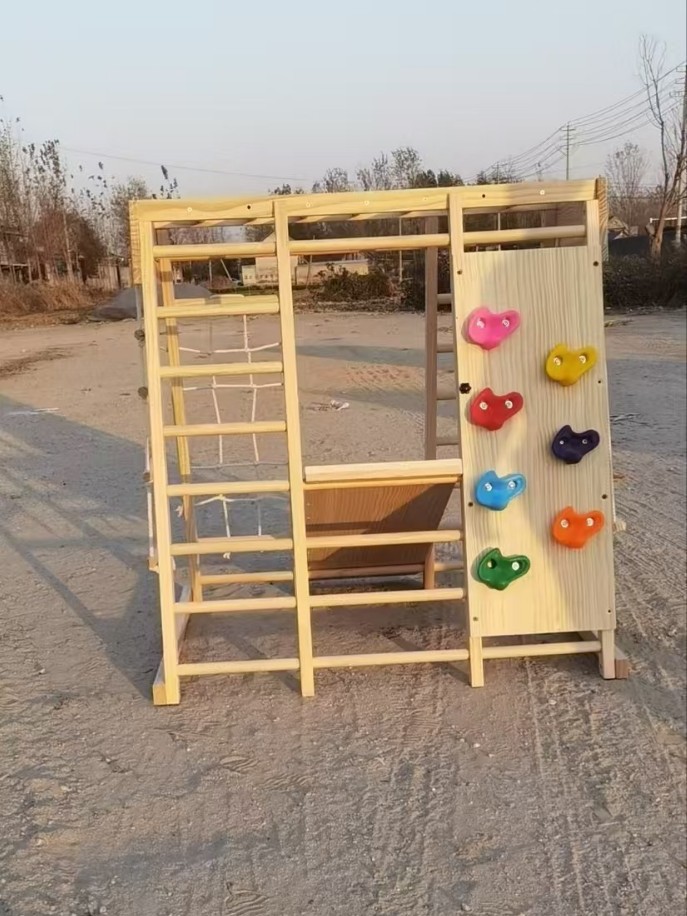 Kids Montessori Wooden Climbin - Kids Outdoor Climbing Frame ulasan dan harga