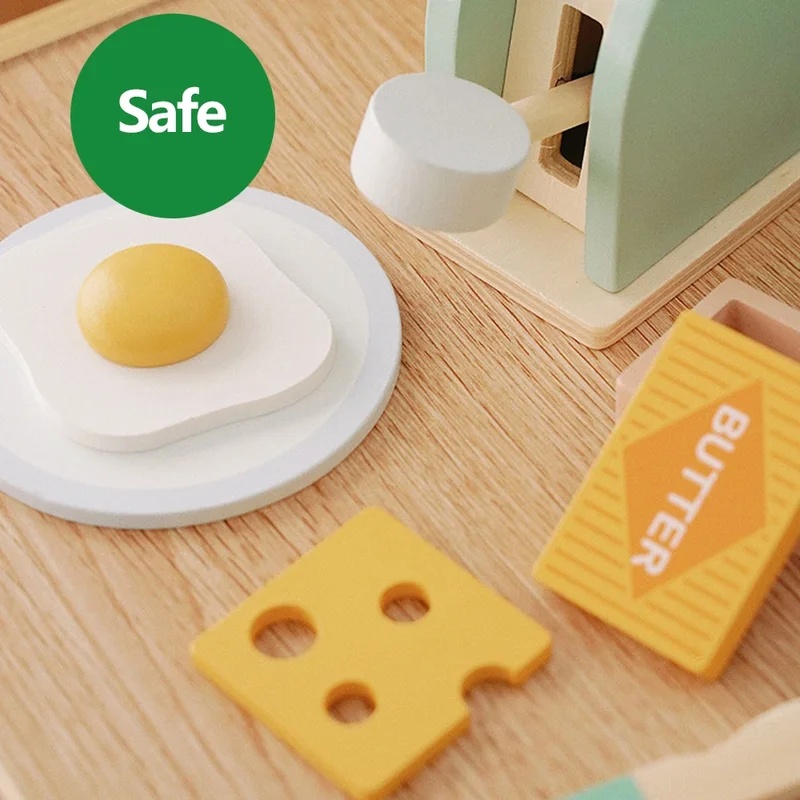 Wooden Simulation Toaster Toy  - Kids Outdoor Kitchen Accessories ulasan dan harga