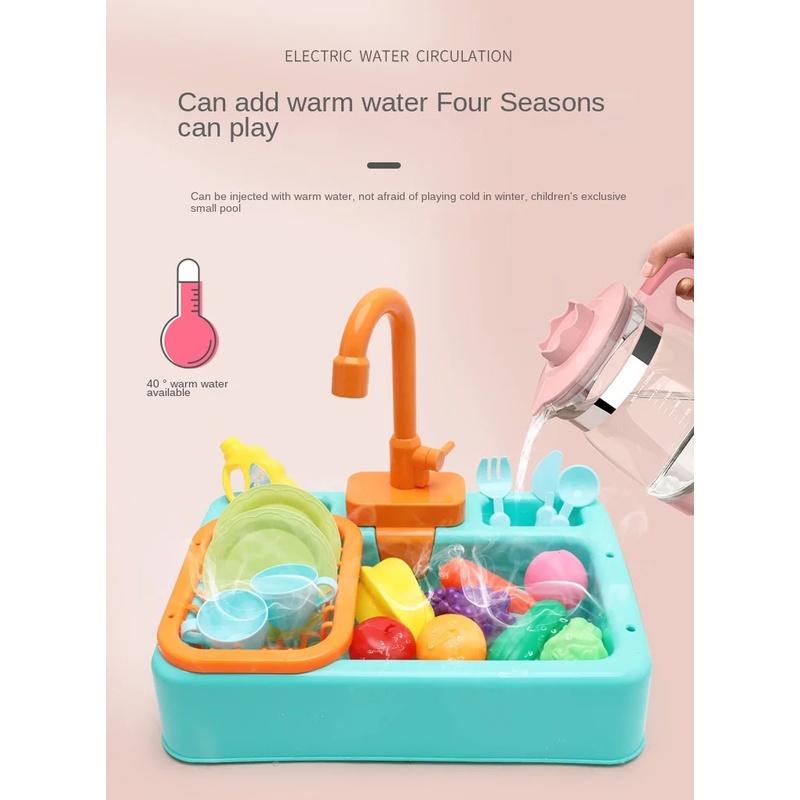 Kids Plastic Kitchen Sink Toy  - Kids Outdoor Kitchen Accessories ulasan dan harga